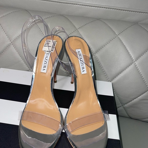 Aquazzura So Nude Plexi Sandal 105  size 40 - Picture 9 of 14